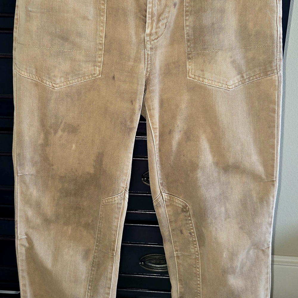 Pilcro Beige Straight Leg Pants